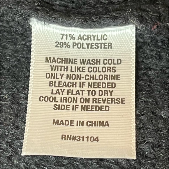 black turtleneck with colorful striped shoulder line , Size L - Picture 6 of 6